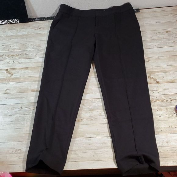 Alice + Olivia “Employed” Front Seam Pants Trousers Cotton Blend Size 8‎ Pockets - Picture 1 of 8